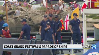 Ships parade down channel at Coast Guard Festival