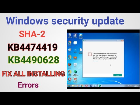KB4474419 | Windows security update kb4474419 | SHA-2 error | fix windows security update