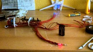 Sistema de luces LED para avion a escala