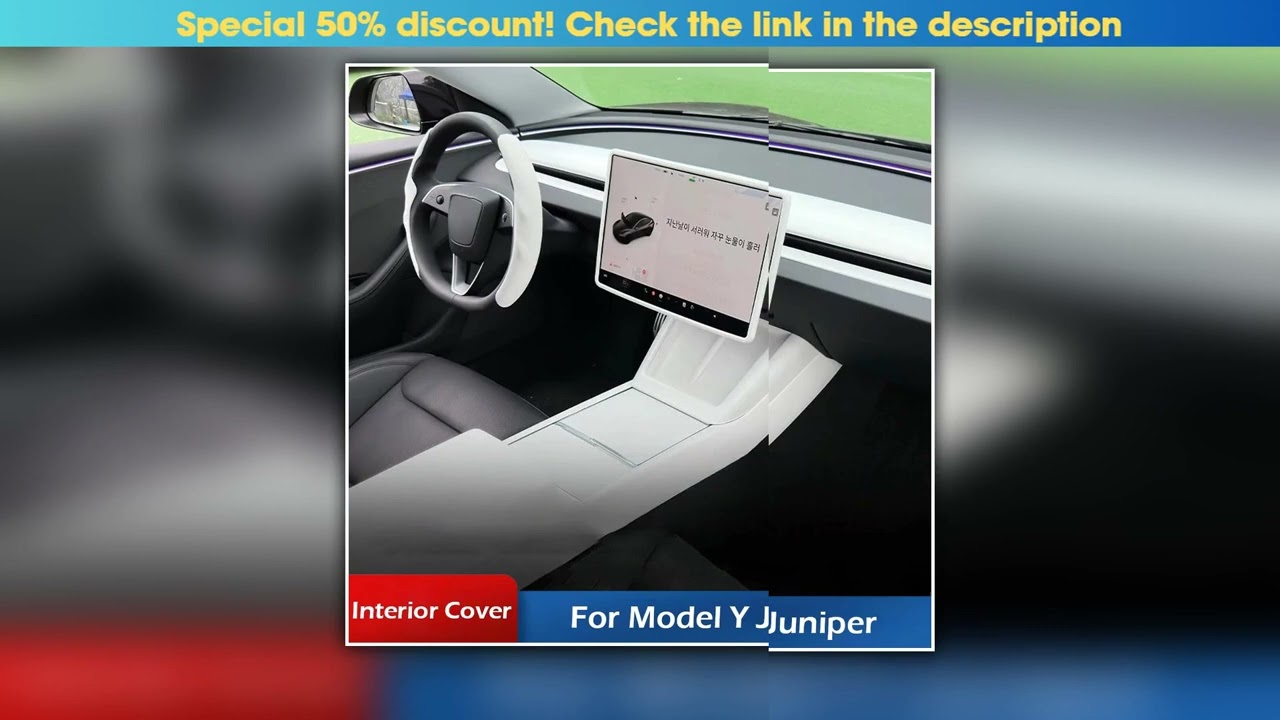 For Tesla Model Y Juniper 2025 2026 Dashboard Panel Trim Center Console Sticker Armrest Pad Air