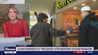 Delivery driver sentenced to time served in shooting of YouTube prankster at Dulles Town Center