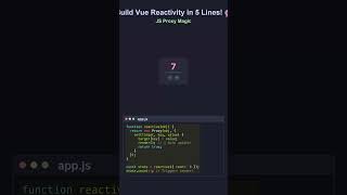 Build Vue Reactivity in 5 Lines! 🔮 #webdevelopment #frontend #javascript #js #javascripttips",