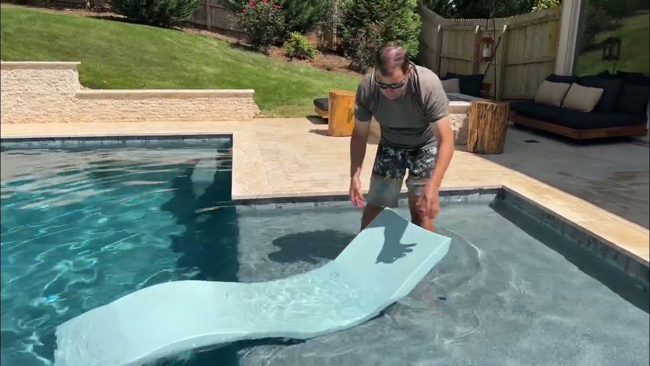 Part 3 of 7 InPool Lounger Comparison. Filling With Water Ledge Lounger, Tenjam Shayz, & Kai