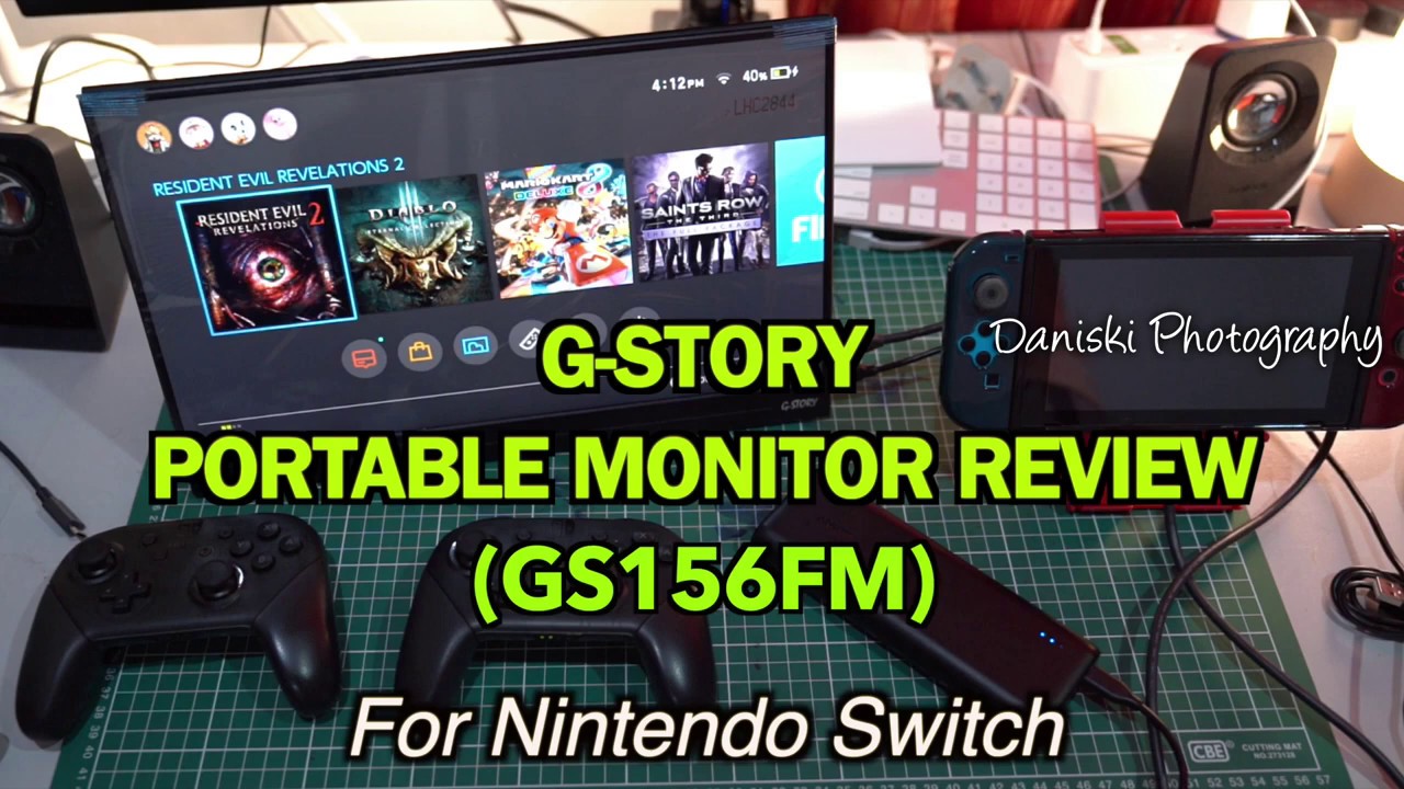 G-Story Portable Gaming Monitor Nintendo Switch Macbook GS156FM 