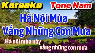 Karaoke Hà Nội Mùa Vắng Những Cơn Mưa Tone Nam #bienhoaam