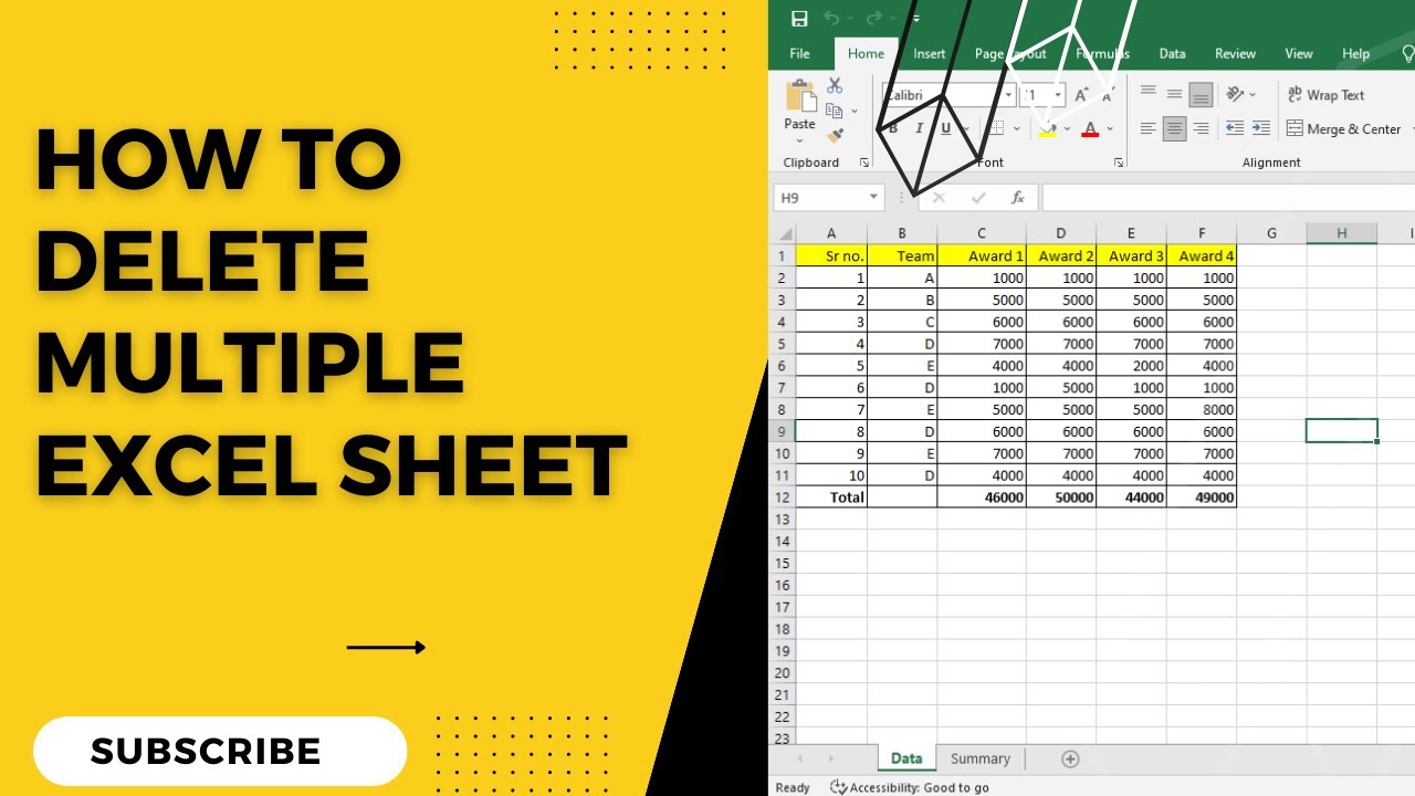 How To Delete Multiple Excel Sheet | Delete Multiple Excel Sheets in ...