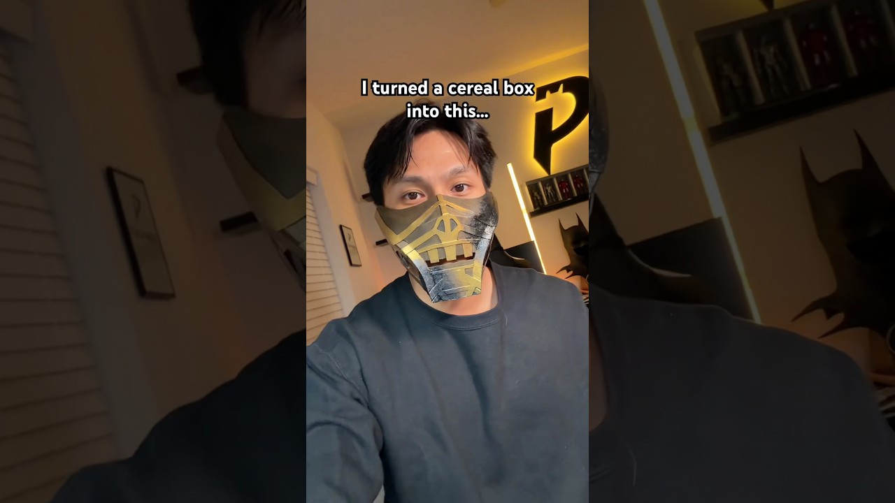 Scorpion Mask made from CARDBOARD?! #mortalkombat