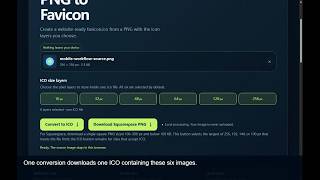Mobile Icon Converter: PNG to Six-Layer ICO in Chrome