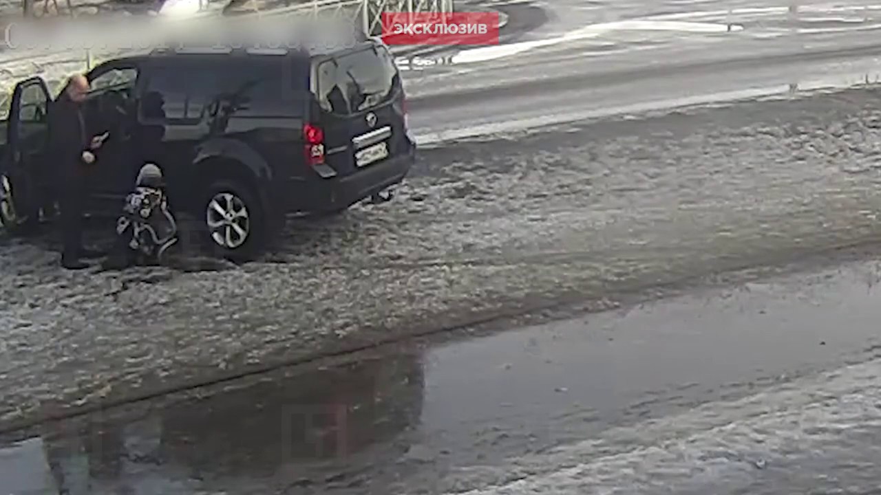 Водитель поставил на колени