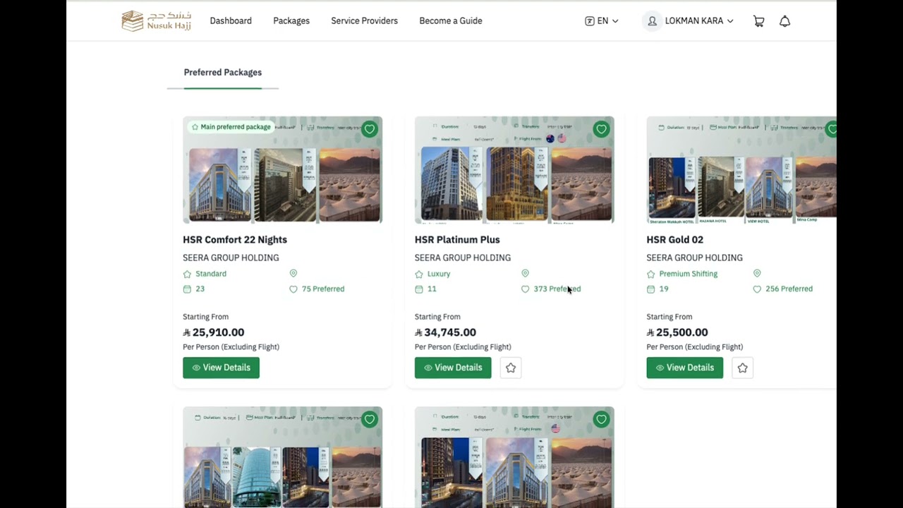 Hajj 2026 How to Save Packages to Favourites & Compare Packages