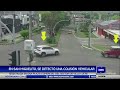 Captan una colisión vehicular registrada en plaza comercial de Villa Lucre