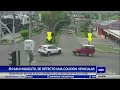 Captan una colisión vehicular registrada en plaza comercial de Villa Lucre