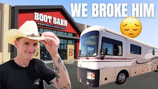 Aussie Turns Full Cowboy in Boot Barn and RV Decides to Call It Quits!