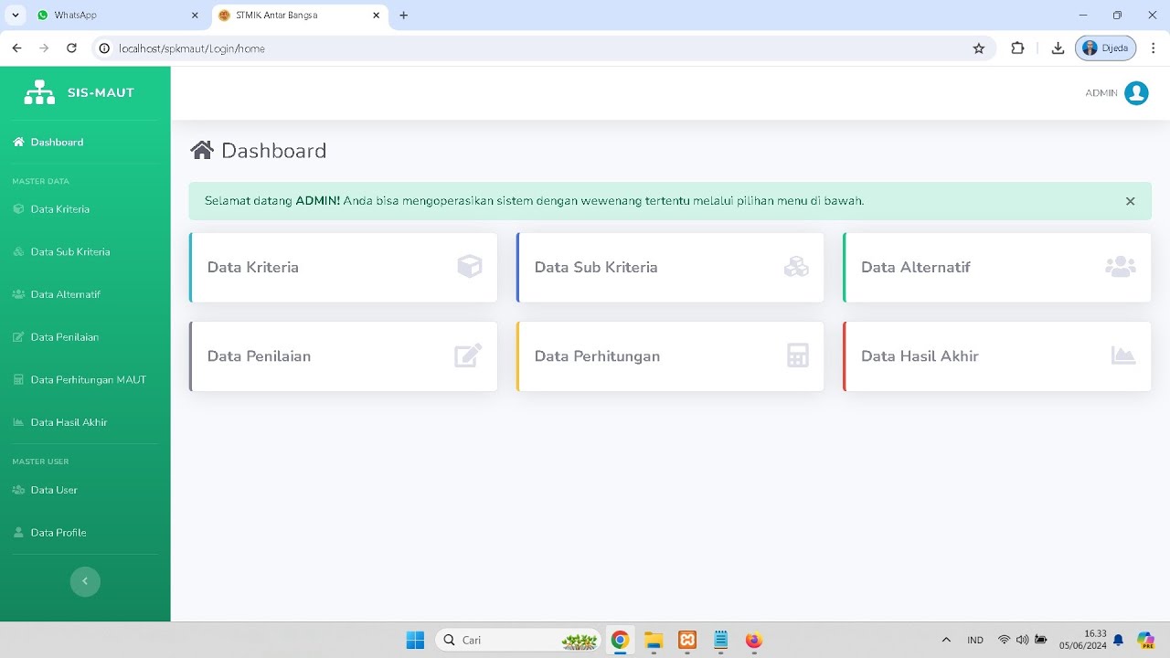 🔴 Aplikasi Pemilihan Mahasiswa Terbaik Metode Multi Attribute Utility ...