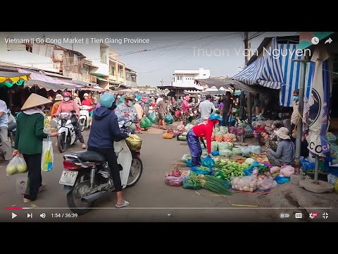 Video Vietnam || Go Cong Market || Tien Giang Province - youtube