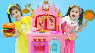 Suri Plays with Princess Kitchen Play Set \& Food Toys for Kids