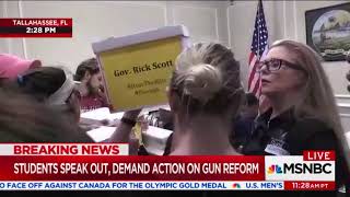 MSNBC reports Rick Scott 'refusing to speak' with students, then reveals he was at victim's funeral