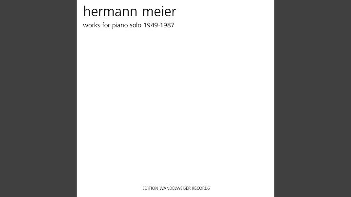 HMV 99: Klavierstck fr Urs Peter Schneider (1987)