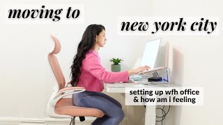 MOVING TO NYC ALONE AT 33 (vol. 7) // work from home office set up, neighbors note & girls night out