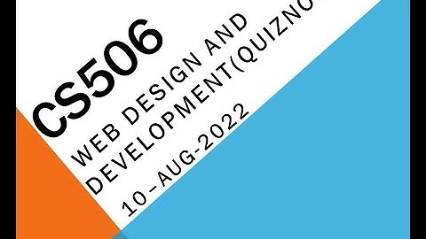 CS506 Web Design and Development Quiz No 3