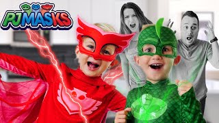 PJ Masks in REAL Life! Gekko and Owlette save us from Romeo screenshot 5
