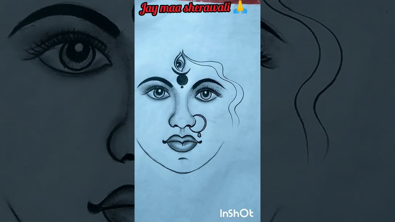 maa Durga drawing status 