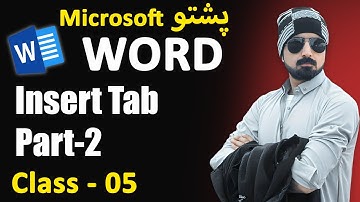 Microsoft Word Insert Tab Part 2 | Pashto Course 2025 | Header, Footer, Links, WordArt & More