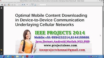 Optimal Mobile Content Downloading in Device to Device Communication Underlaying Cellular Networks