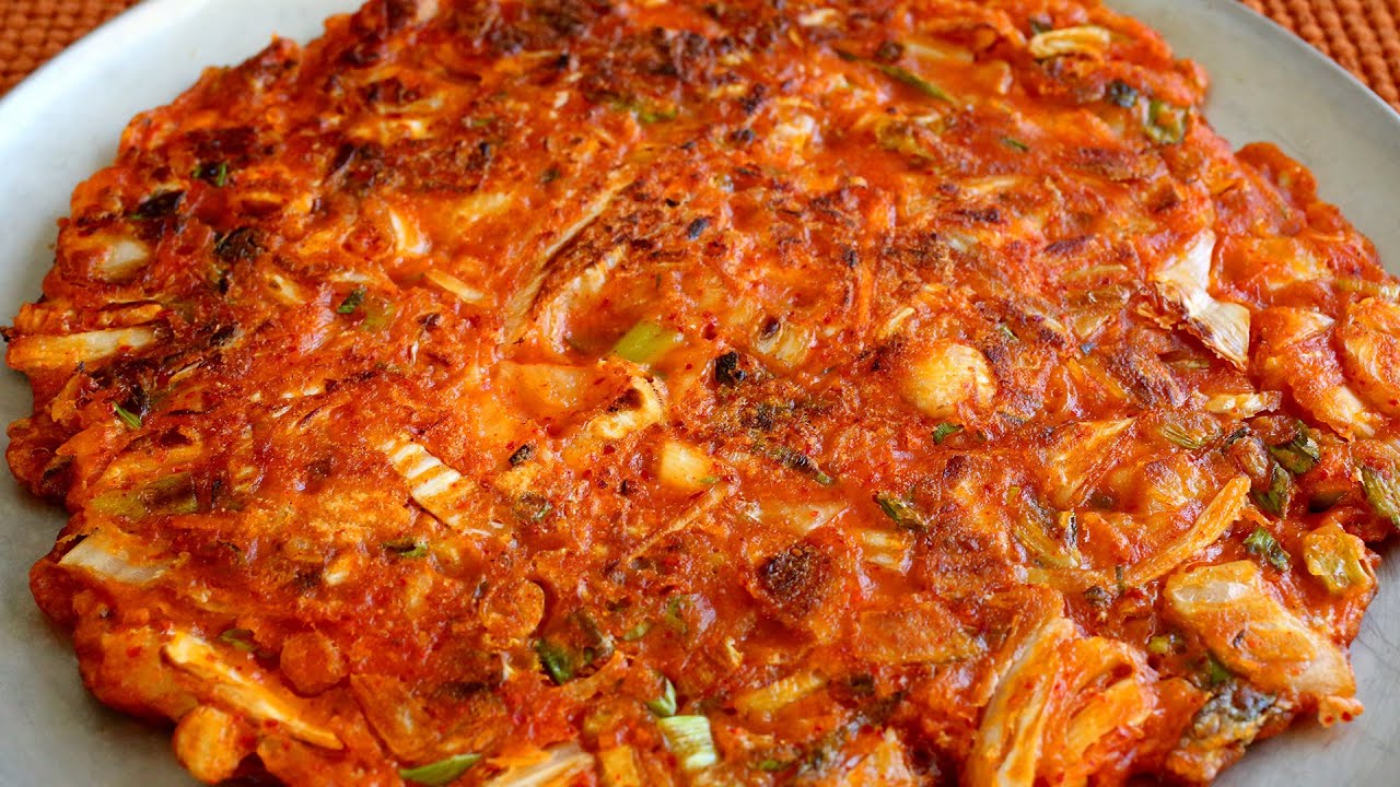 Two kinds of kimchi pancakes (Kimchijeon: 김치전) | Maangchi