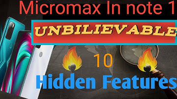 Micromax In note top 10 hidden features🔥🔥| Dark theme, Split screen, Icon shape,Fingure print sensor
