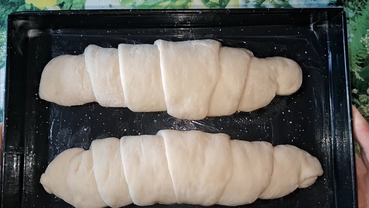 PAN CROISSANT sin MANTECA Receta Casera FÁCIL Masa Dulce RICA