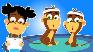 Năm con khỉ nhỏ | trẻ em bộ sưu tập bài hát | con video | hoạt hình vần | Five Little Monkeys Rhyme