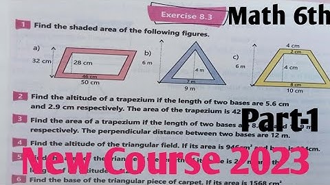 Exercise 8.3 unit 8 Class 6th Math New course 2023 kpk and punjab | Ex 8.3 Math 6th SNC 2023