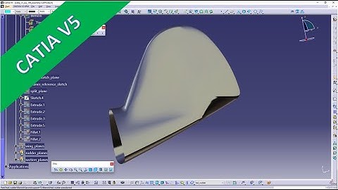 WW-109 Fighter Plane - Part 5 - Tail / Rudder  - Catia v5 Training - GSD