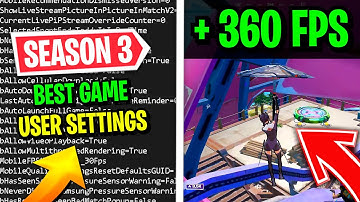 Best Game User Settings Fortnite Season 3 🔧 (MAX FPS Boost & 0 Input Delay)