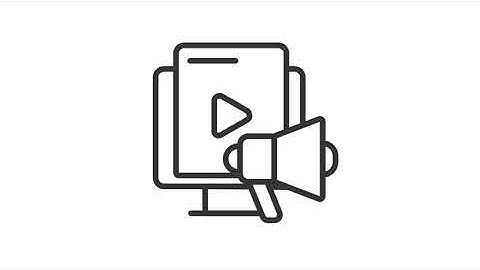 Animated video marketing linear icon