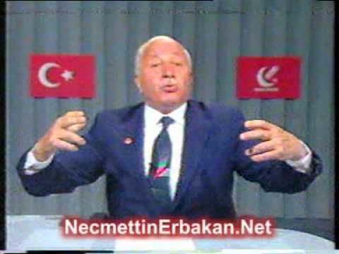 NO: 161 Prof. Dr. NECMETTİN ERBAKAN, TV 1 26 Mart Seçim Konuşması, RP Dönemi