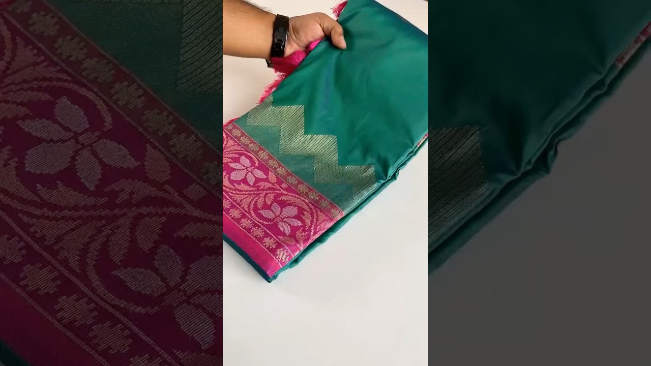 Dual Tone Designer Banarasi Soft Silk Saree