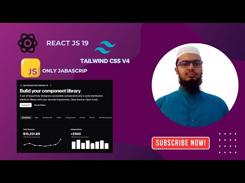 How to Install Shadcn UI in React 19, vite and Tailwind CSS v4 with only JavaScript