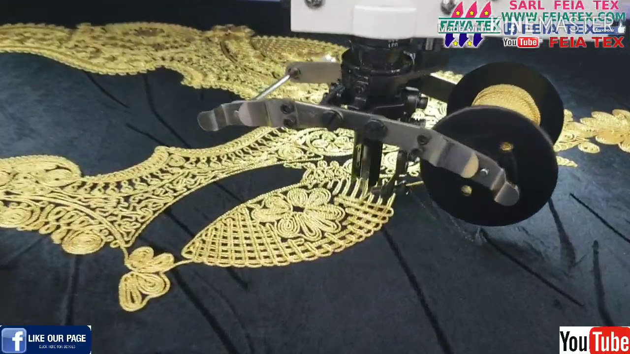 مكينة الطرز الالكتروني ذات رأس واحد (طرز + عقاش + فتلة) فيا تكس -  Machine à broder 1 tete FEIYA TEX