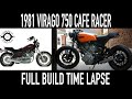 CAFE RACER BUILD, '81 YAMAHA VIRAGO, FULL GARAGE BUILD TIME LAPSE