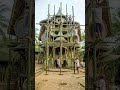 Construction and repairing of a bamboo house #shorts #viral #trending