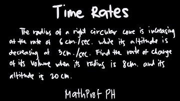 Time Rates Part 1 Differential Calculus Feliciano and Uy Exercise 3.7