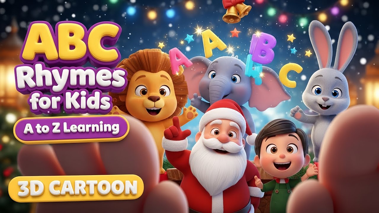 ABC Rhymes for Kids | Learn Alphabet A to Z | 3D Cartoon Learning - YouTube