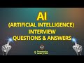 30 Advanced Artificial Intelligence Interview Questions and Answers AI, ML,  Deep Learning Explained