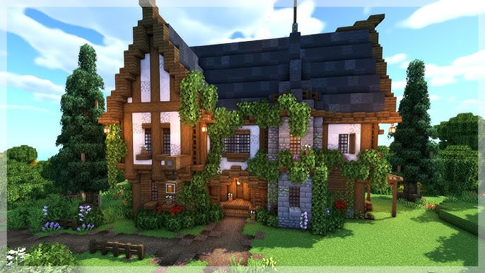 Minecraft Medieval Builds on Instagram: “Beautiful House 🔨 Credit:  @itsmarloe Follow: @minecraftmed…