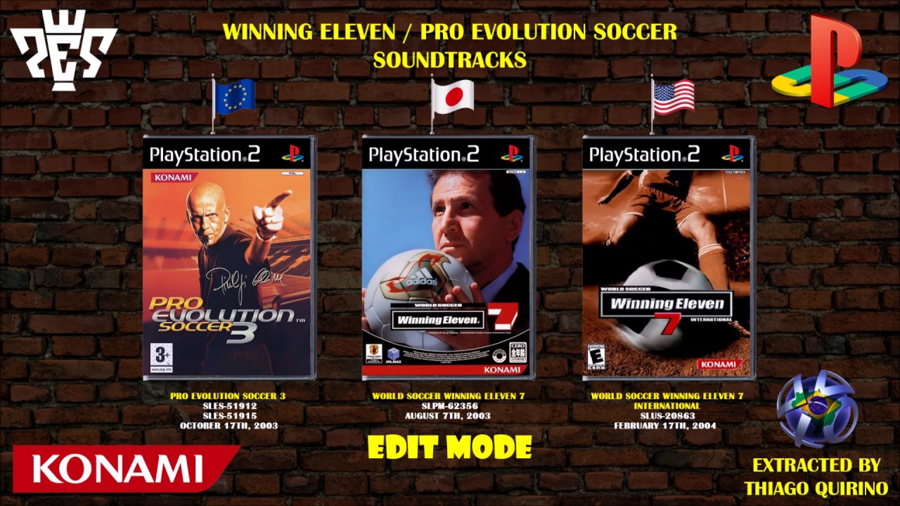 Soundtrack [Winning Eleven 7, Pro Evolution Soccer 3] Edit Mode - YouTube