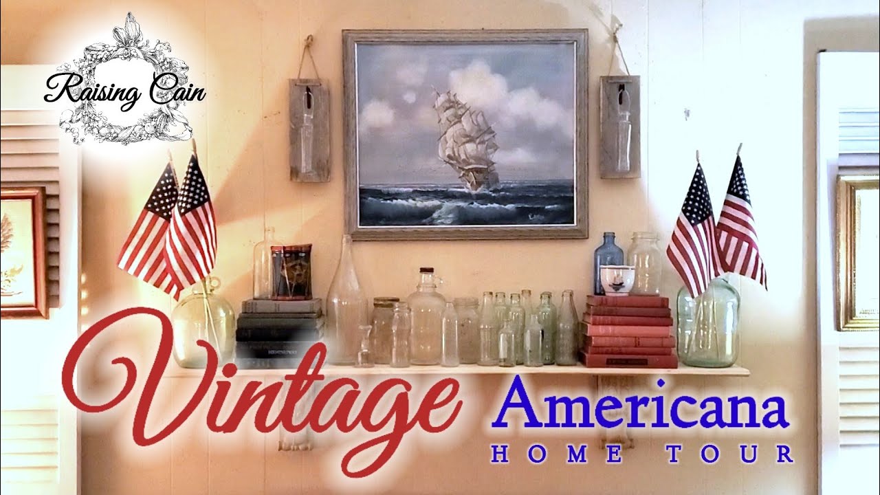 Vintage Thrifted Americana • Patriotic Decor • 4th of July • Summer • Raising Cain