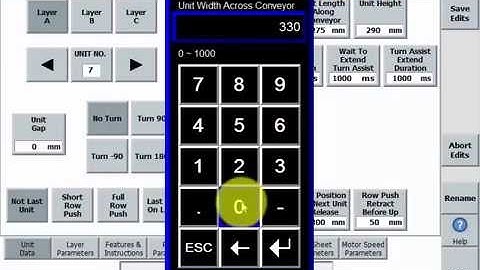Palletizer Controls: Create a new pattern on HMI