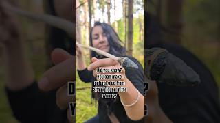She GLUES ARROWHEAD with Sap, Charcoal, and Beeswax - Pine Pitch Glue #survival #archery #bushcraft